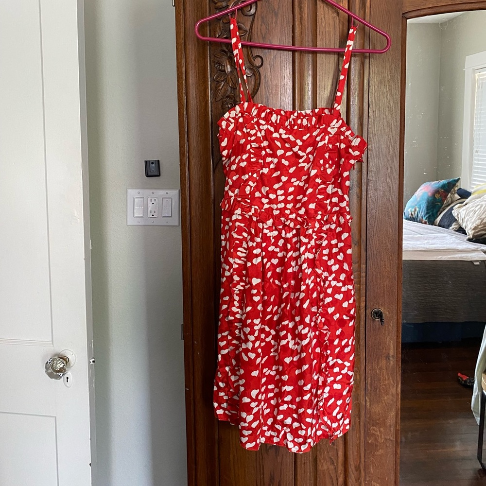 Marc by Marc Jacobs Red and white heart dress. Size 4.